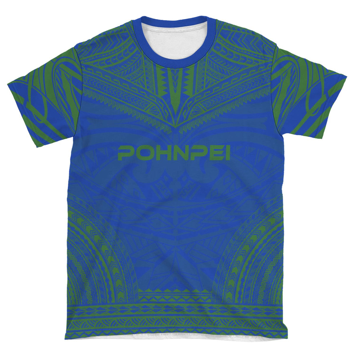 Pohnpei Unisex T Shirt Pohnpei Polynesian Chief Green Version - Polynesian Pride