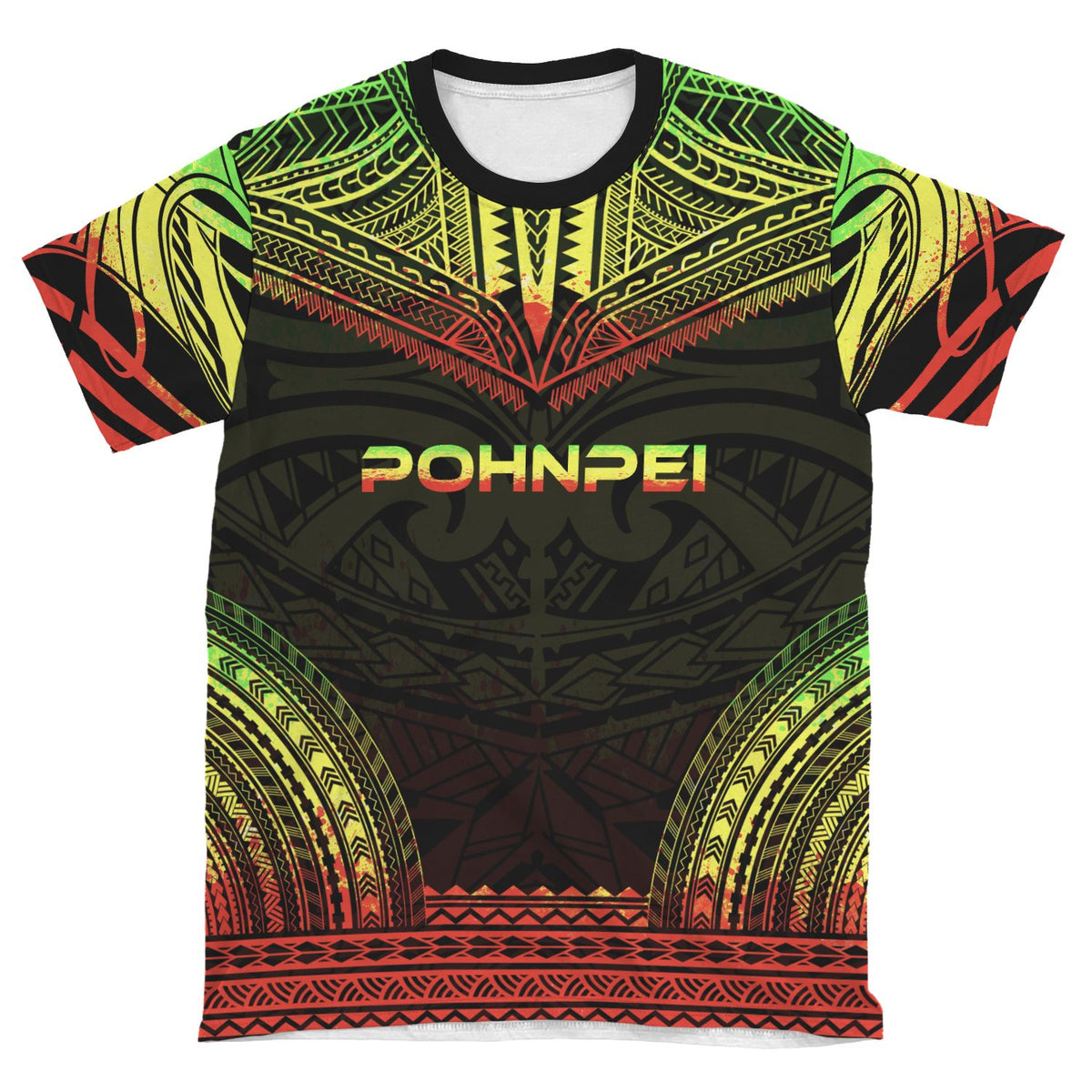 Pohnpei Unisex T Shirt Pohnpei Polynesian Chief Reggae Version - Polynesian Pride