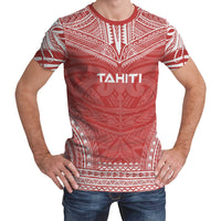 Tahiti T Shirt Tahiti Polynesian Chief Red Version Unisex Red - Polynesian Pride