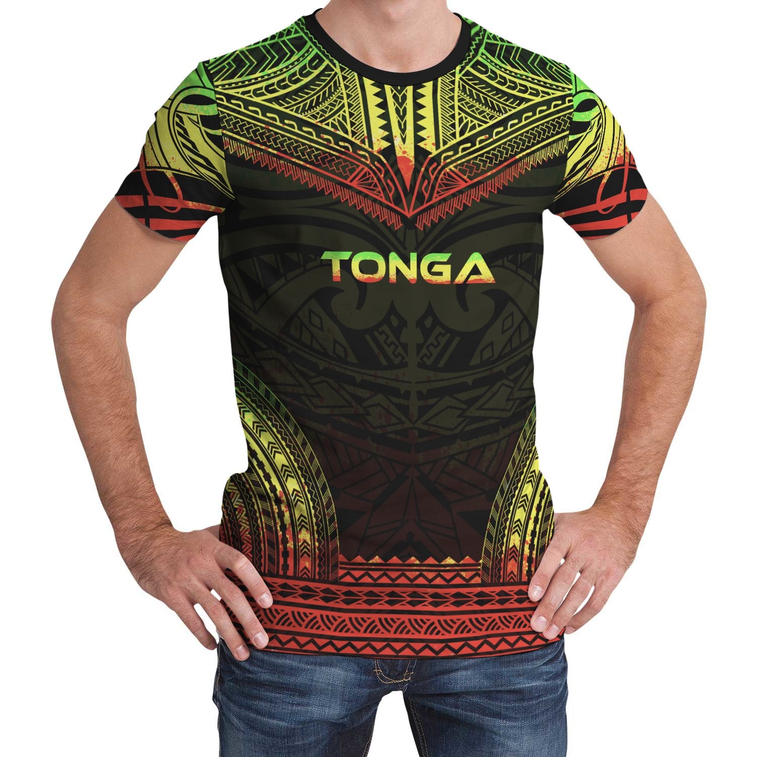 Tonga T Shirt Tonga Polynesian Chief Reggae Version Unisex Reggae - Polynesian Pride