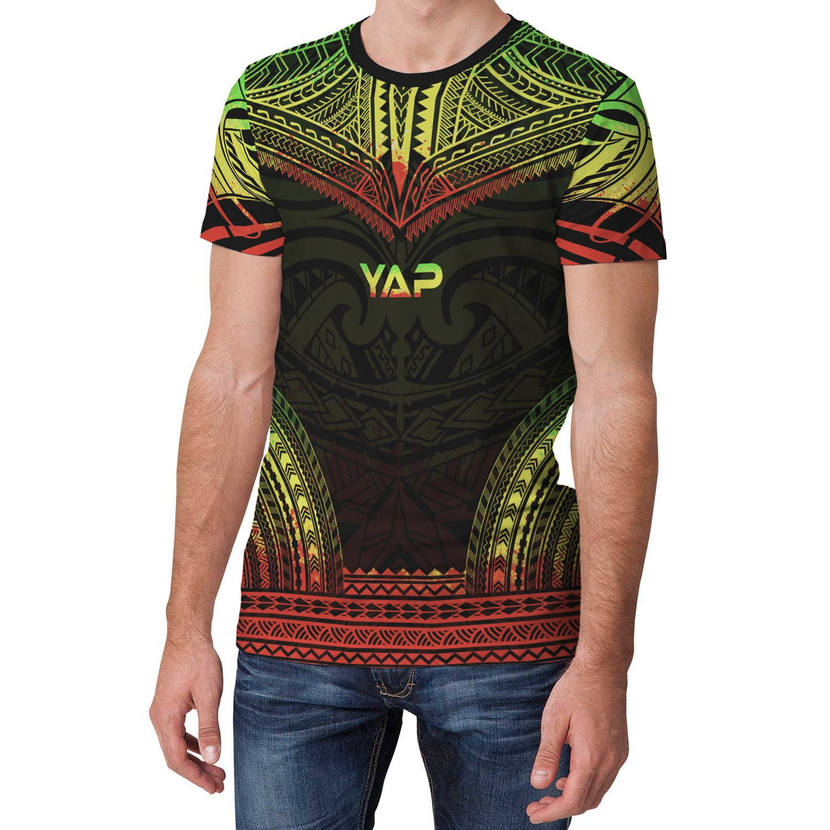 Yap T Shirt Yap Polynesian Chief Reggae Version - Polynesian Pride