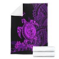 Hawaii Polynesian Premium Blanket Purple Sea Turtles Hawaiian LT13 - Polynesian Pride