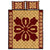 Hawaiian Quilt Pattern Heart Quilt Bed Set Gold - Polynesian Pride
