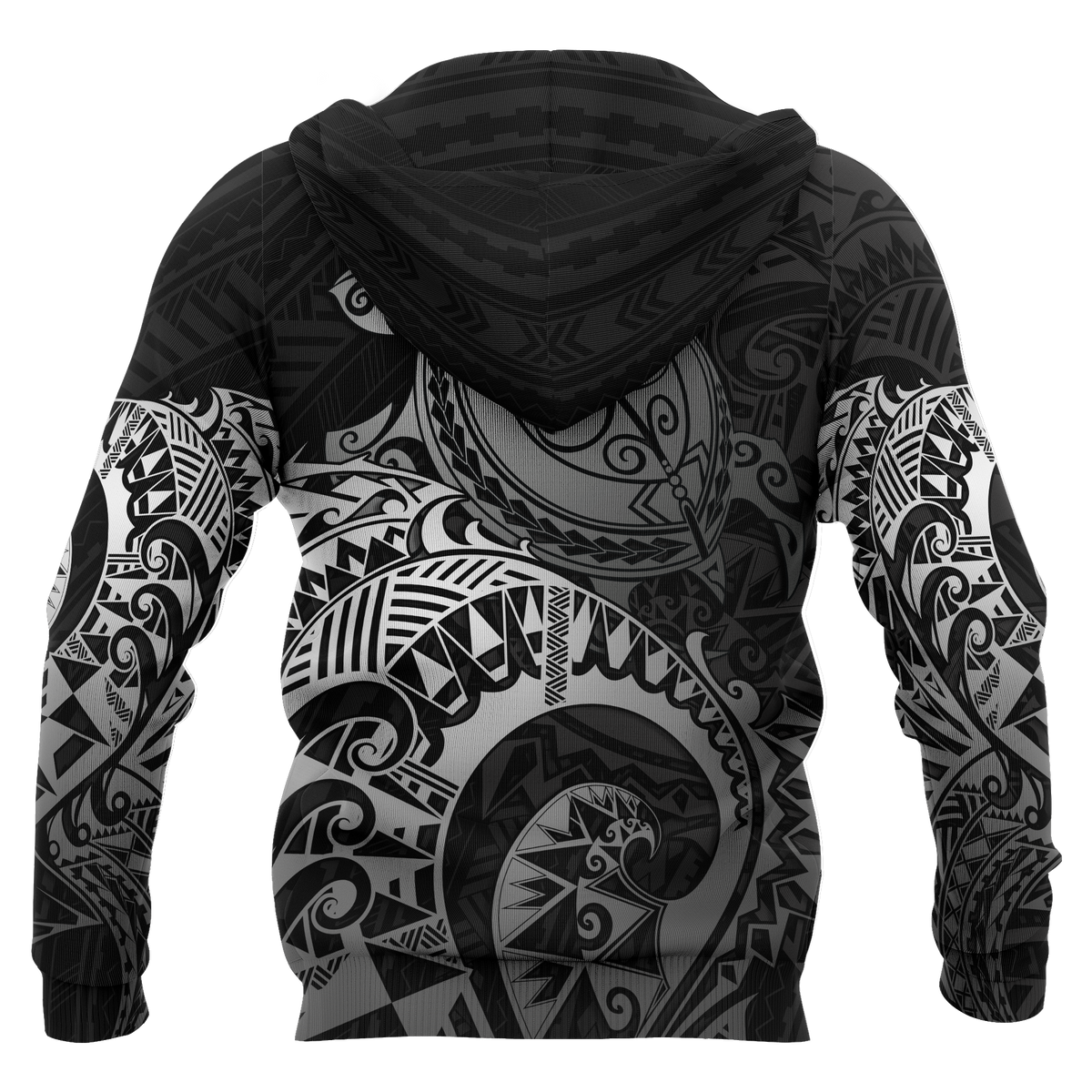 American Samoa Polynesian Zip up Hoodie Polynesian Turtle (Silver) - Polynesian Pride