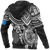 Northern Mariana Islands Polynesian Hoodie (Zip up) White Turtle - Polynesian Pride