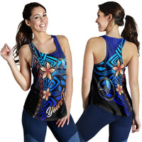 Yap Custom Personalised Woman's Racerback Tank - Vintage Tribal Mountain - Polynesian Pride