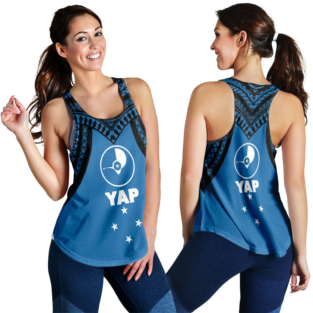 Micronesia Yap - Proud Yapese Women Tank Top - LT12 Blue - Polynesian Pride