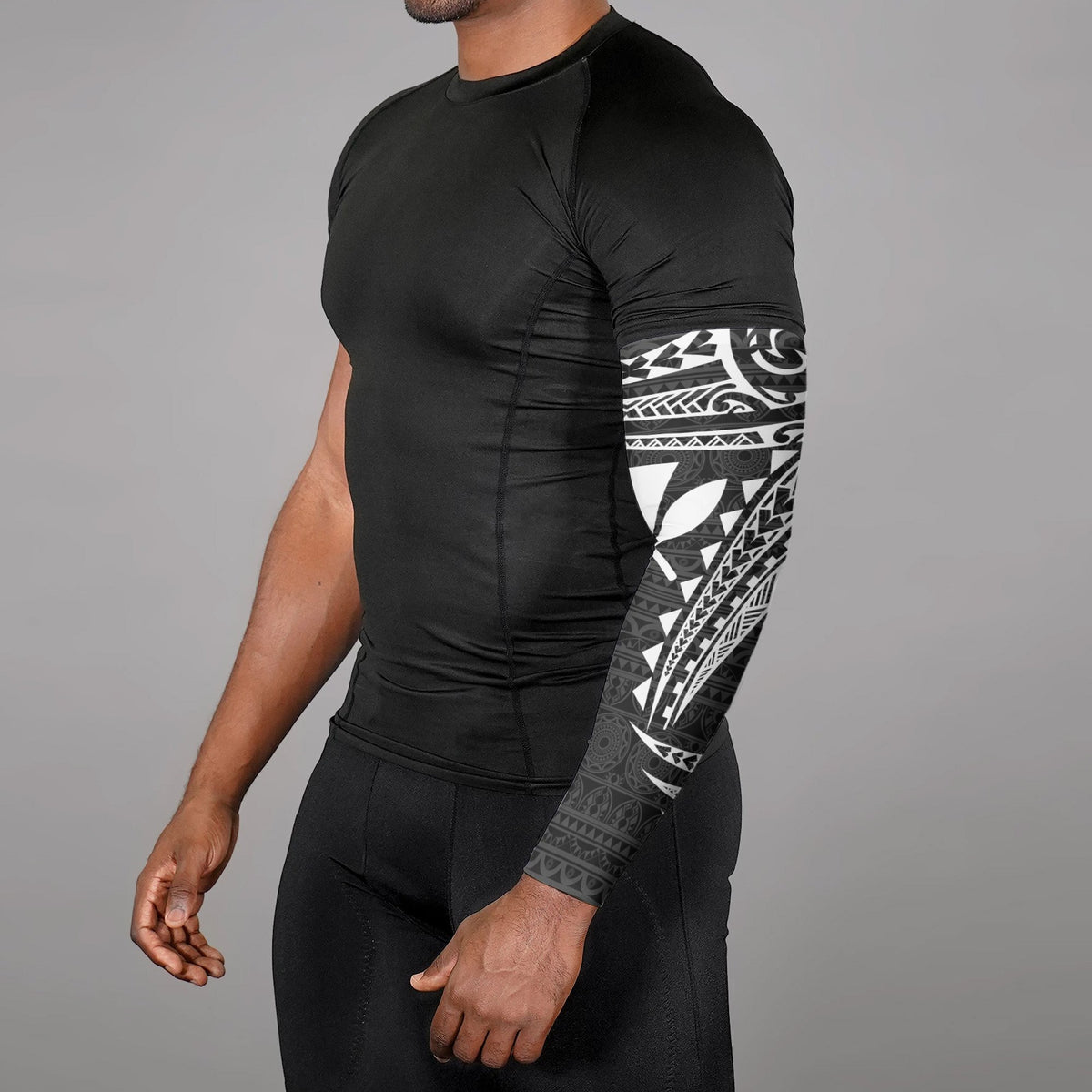 Polynesian Hawaii Arm Sleeve - White Tribal Pattern - Polynesian Pride