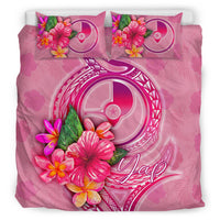 Yap Polynesian Bedding Set - Floral With Seal Pink - Polynesian Pride
