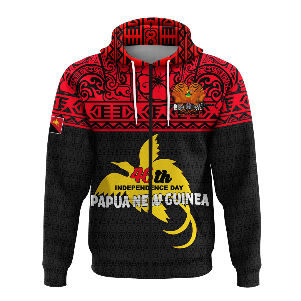Custom Papua New Guinea Independence Day Zip up Hoodie LT12 - Polynesian Pride