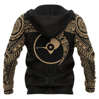 Yap Micronesian Hoodie Gold Heart Shield - Polynesian Pride