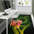 Cook Islands Polynesian Area Rug - Floral With Seal Flag Color - Polynesian Pride