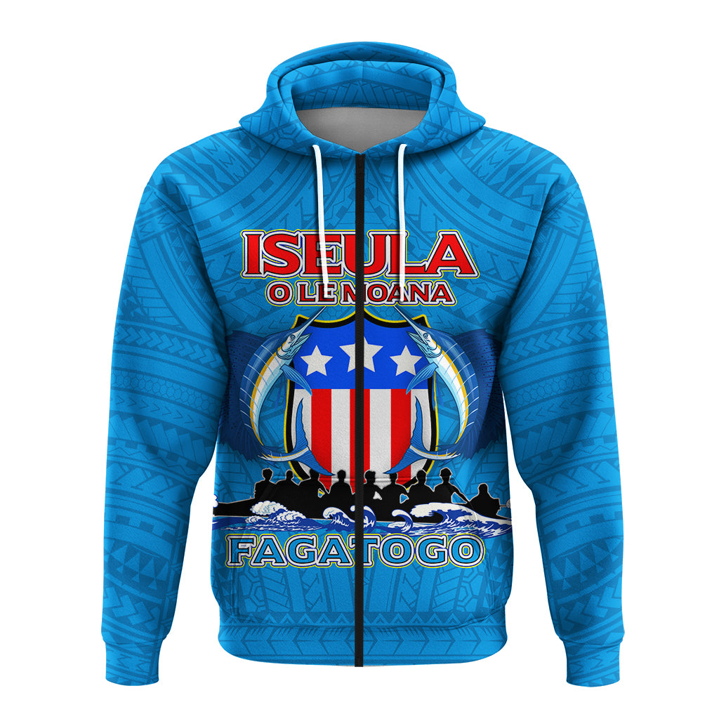 Custom American Samoa Zip up Hoodie Iseula o le Moana of Fagatogo Pride LT12 - Polynesian Pride