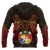 Tonga Polynesian Hoodie (Zip up) Red Manta Ray - Polynesian Pride
