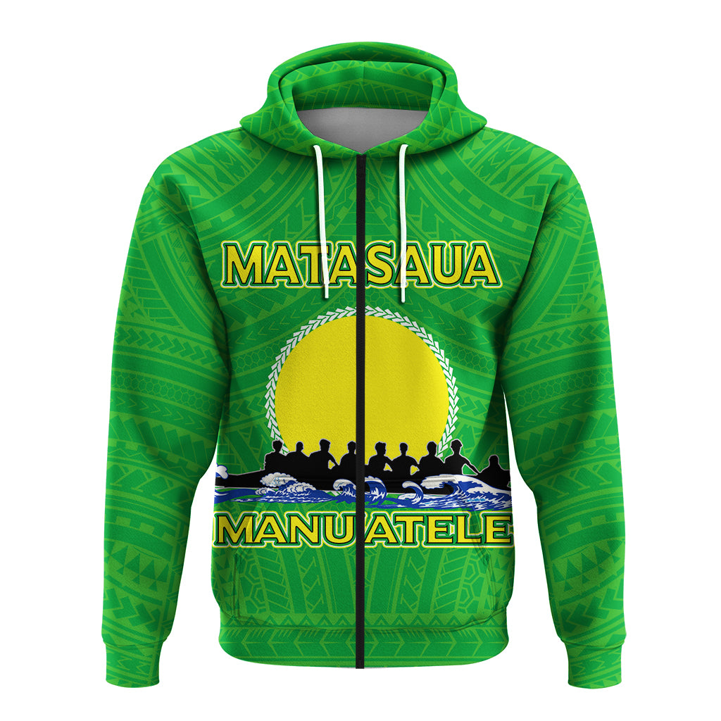 Custom American Samoa Zip up Hoodie Matasaua Manua Pride LT12 - Polynesian Pride