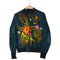 YAP Polynesian Men's Bomber Jacket - Legend of YAP (Blue) - Polynesian Pride