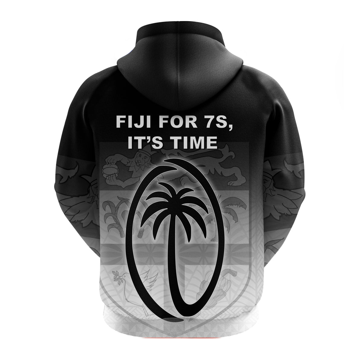 Fiji Rugby Zip up Hoodie Fiji For 7s, Its Time LT20 - Polynesian Pride