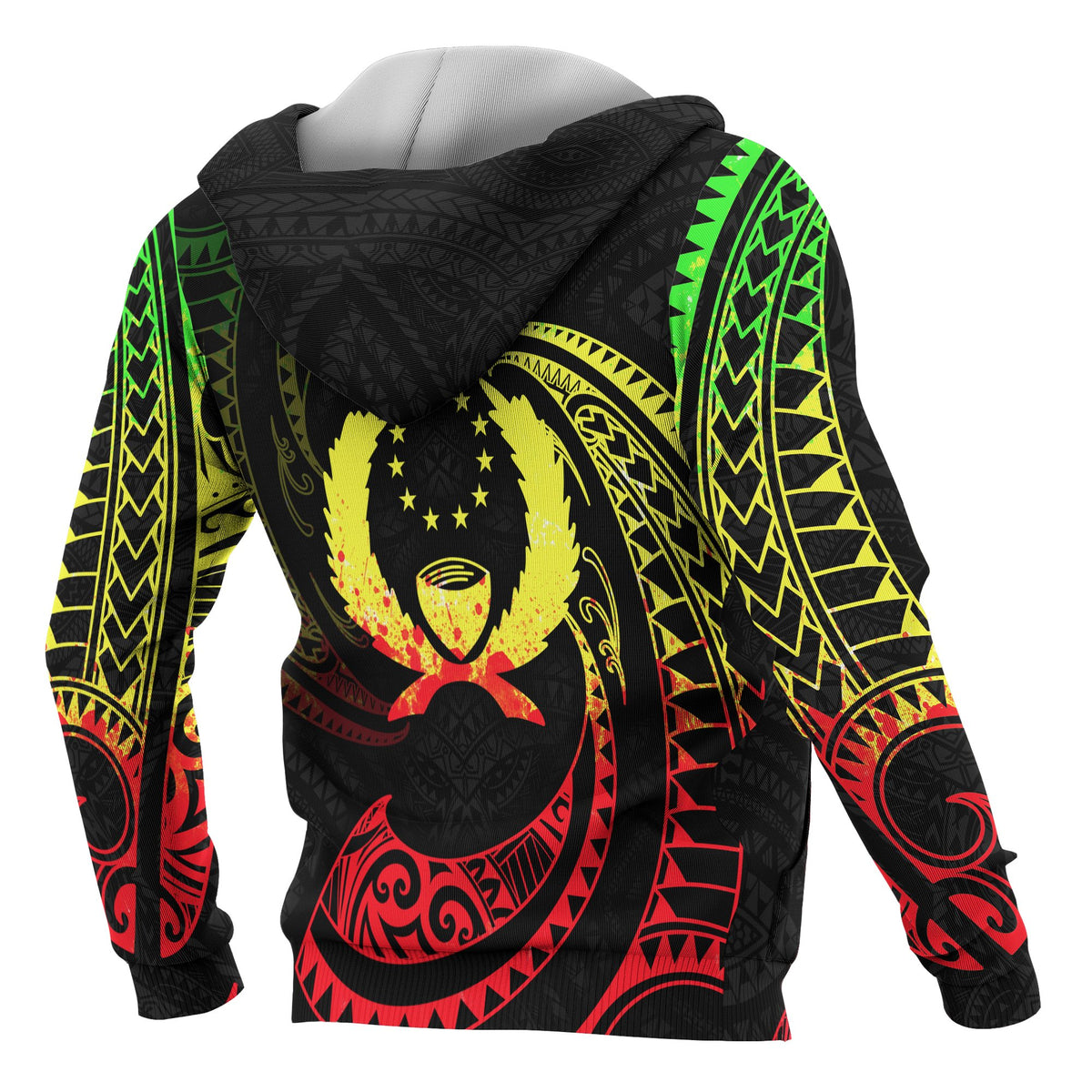 Pohnpei Micronesia All Over Zip up Hoodie Reggae Tribal Wave - Polynesian Pride