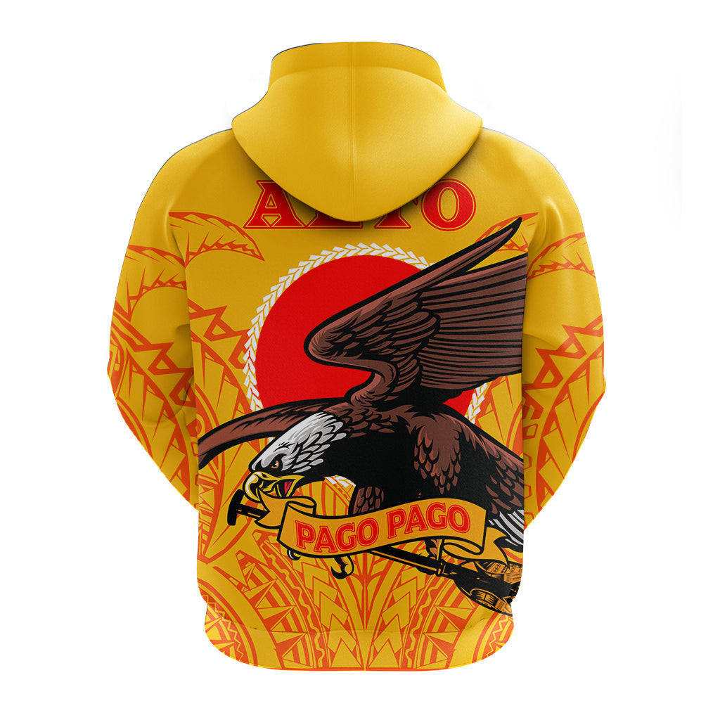 American Samoa Hoodie Aeto Pago Pago Eagle LT12 - Polynesian Pride