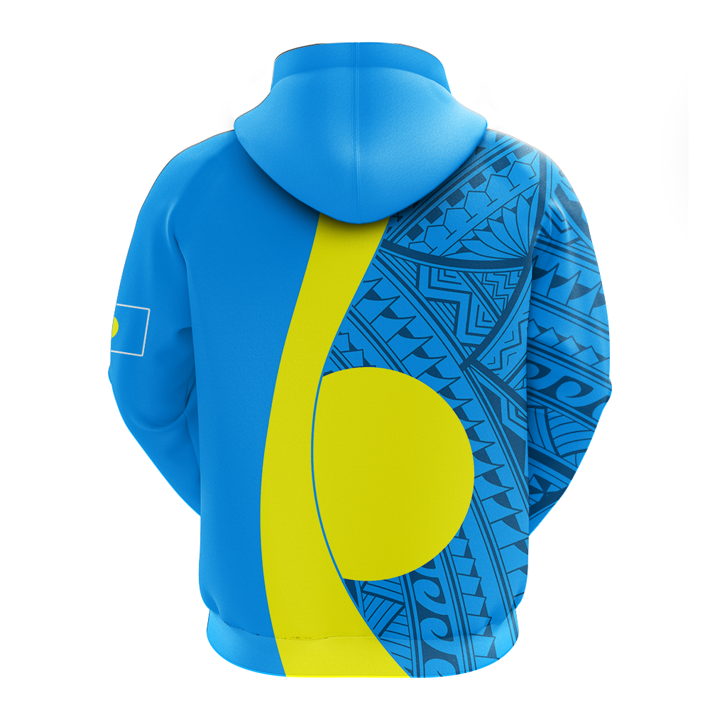 Custom Palau Zip up Hoodie Tribal Pattern LT12 - Polynesian Pride
