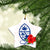 Guam Hibiscus White Christmas Ornament - LT12 - Polynesian Pride