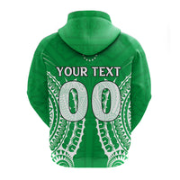 Custom Cook Islands Mitiaro Zip up Hoodie Tribal Pattern LT12 - Polynesian Pride