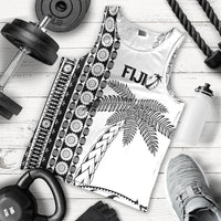 Fiji Rugby Men's Tank Top - Coconut Tree With Tapa Pattern - LT12 - Polynesian Pride