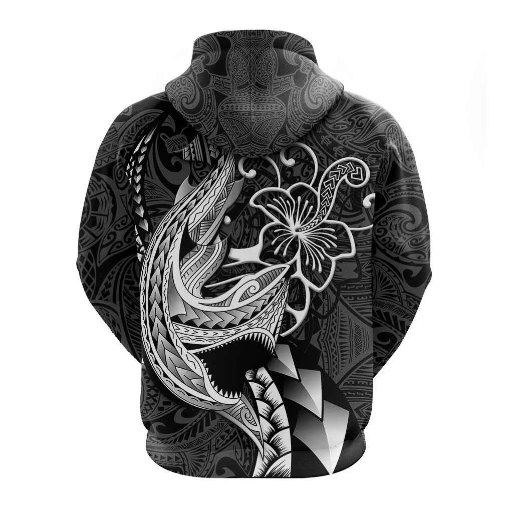 Polynesian Shark Tattoo Hawaii Tribal Hoodie LT12 - Polynesian Pride