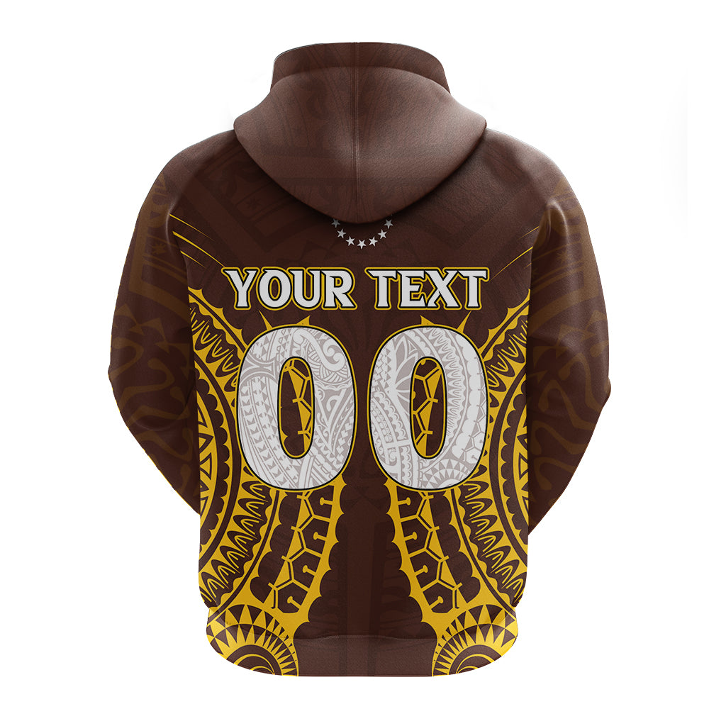 Custom Cook Islands Kukis Hoodie Tribal Pattern LT12 - Polynesian Pride
