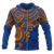 Marshall Islands Polynesian Zip up Hoodie Blue Turtle Unisex Blue - Polynesian Pride