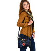 Philippines Polynesian Shoulder Hand Bag - Blue Turtle Hibiscus - Polynesian Pride