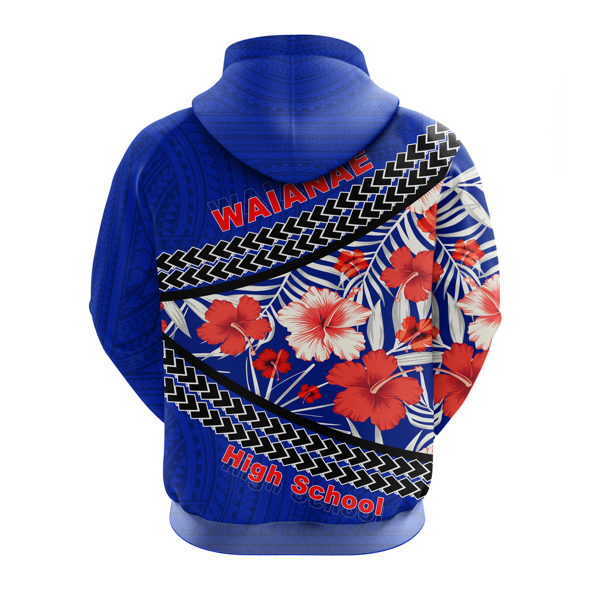 Waianae High School Hoodie Hawaiian Hibiscus Flowers LT20 - Polynesian Pride