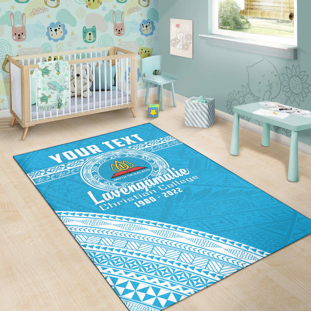 (Custom Personalised) Lavengamalie College Tonga Area Rug Happy 42nd Anniversary LT13 - Polynesian Pride