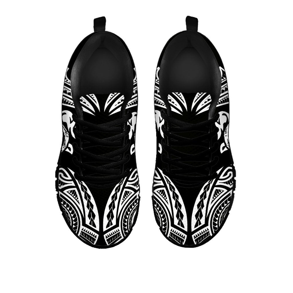 Guam Sneakers - Guam Coat Of Arms In Turtle Style - A0 - Polynesian Pride