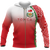 Tonga Zip up Hoodie Ocean Waves Unisex Red - Polynesian Pride