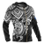 Marshall Islands Polynesian Zip up Hoodie White Turtle - Polynesian Pride