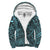Blue Palm Polynesian Sherpa Hoodie Blue - Polynesian Pride