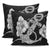 Anchor Poly Tribal Pillow Covers One Size Zippered Pillow Cases 18"x 18" (Twin Sides) (Set of 2) Black - Polynesian Pride