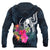 Yap Micronesia Zip up Hoodie Tropical Flowers - Polynesian Pride