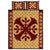 Hawaiian Quilt Pattern Flower Pretty Quilt Bed Set Gold - Polynesian Pride