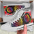 French Polynesia High Top Shoes - Tropical Hippie Style Unisex White - Polynesian Pride