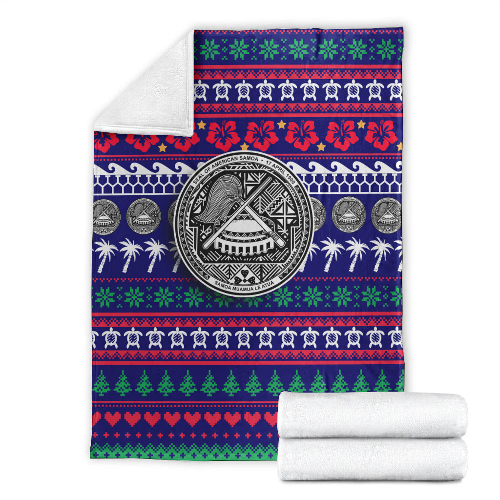 American Samoa Christmas Blanket - Ugly Christmas - LT12 - Polynesian Pride