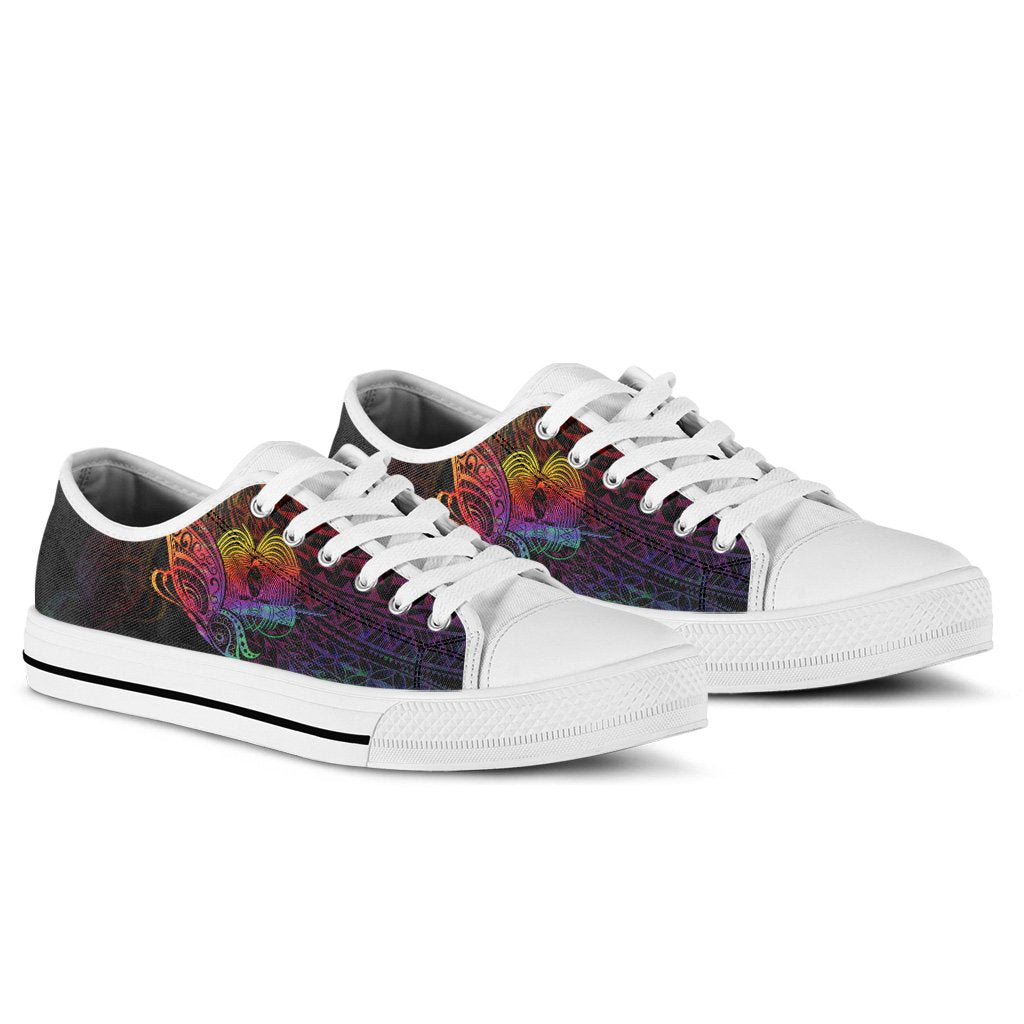 Papua New Guinea Low Top Shoes - Butterfly Polynesian Style - Polynesian Pride