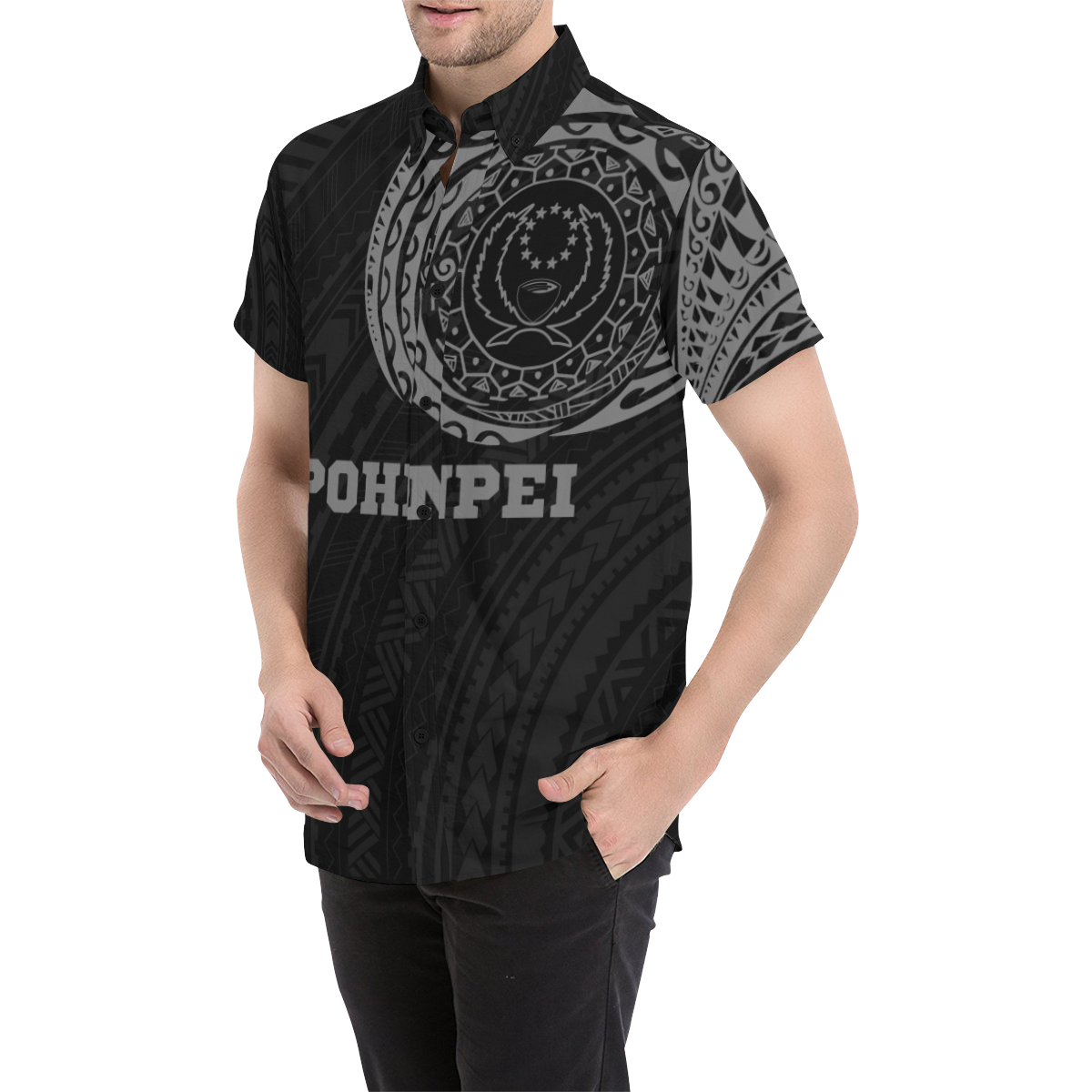 Pohnpei in My Heart - Tattoo Style Shirt - A79 - Polynesian Pride