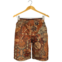 Polynesian Men Short - Vintage Tapa Pattern - Polynesian Pride