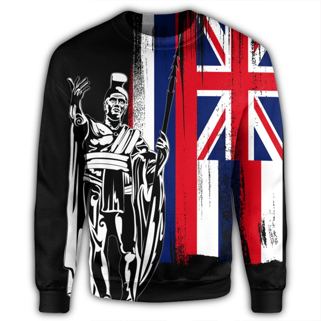 Hawaiian - Hawaii King Flag Sweatshirt - AH - Polynesian Pride
