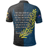New Zealand Maori ANZAC Spirit Polo Shirt Lest We Forget Blue - Polynesian Pride