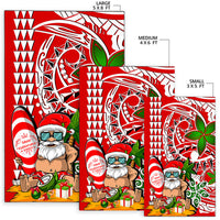 Hawaii Mele Kalikimaka Santa Claus Beach Area Rug LT6 - Polynesian Pride