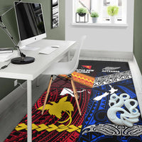 New Zealand And Papua New Guinea Area Rug Together - Blue LT8 - Polynesian Pride