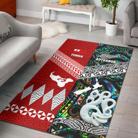New Zealand And Tonga Area Rug Together - Paua Shell LT8 Paua Shell - Polynesian Pride